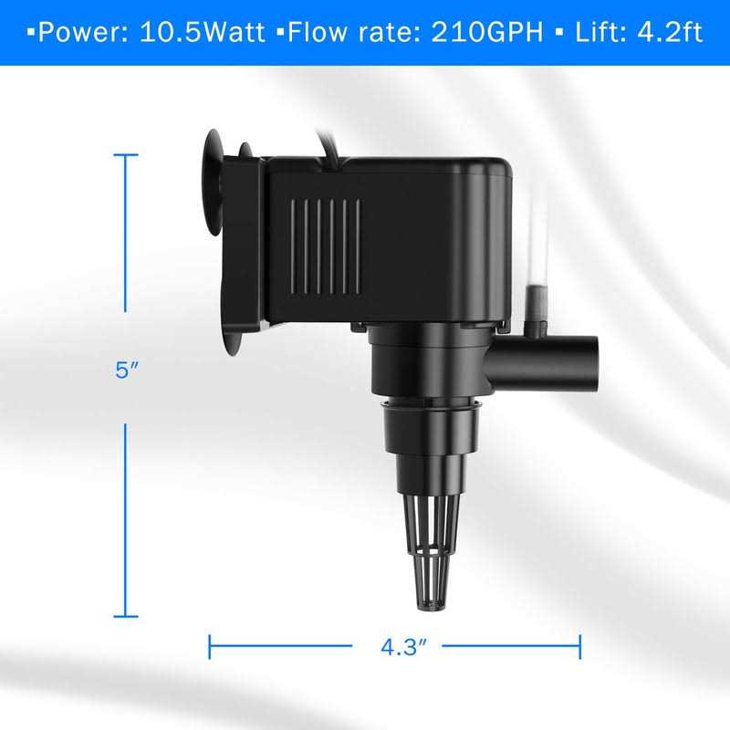 Aquarium Powerhead Pump 210 GPH Q448