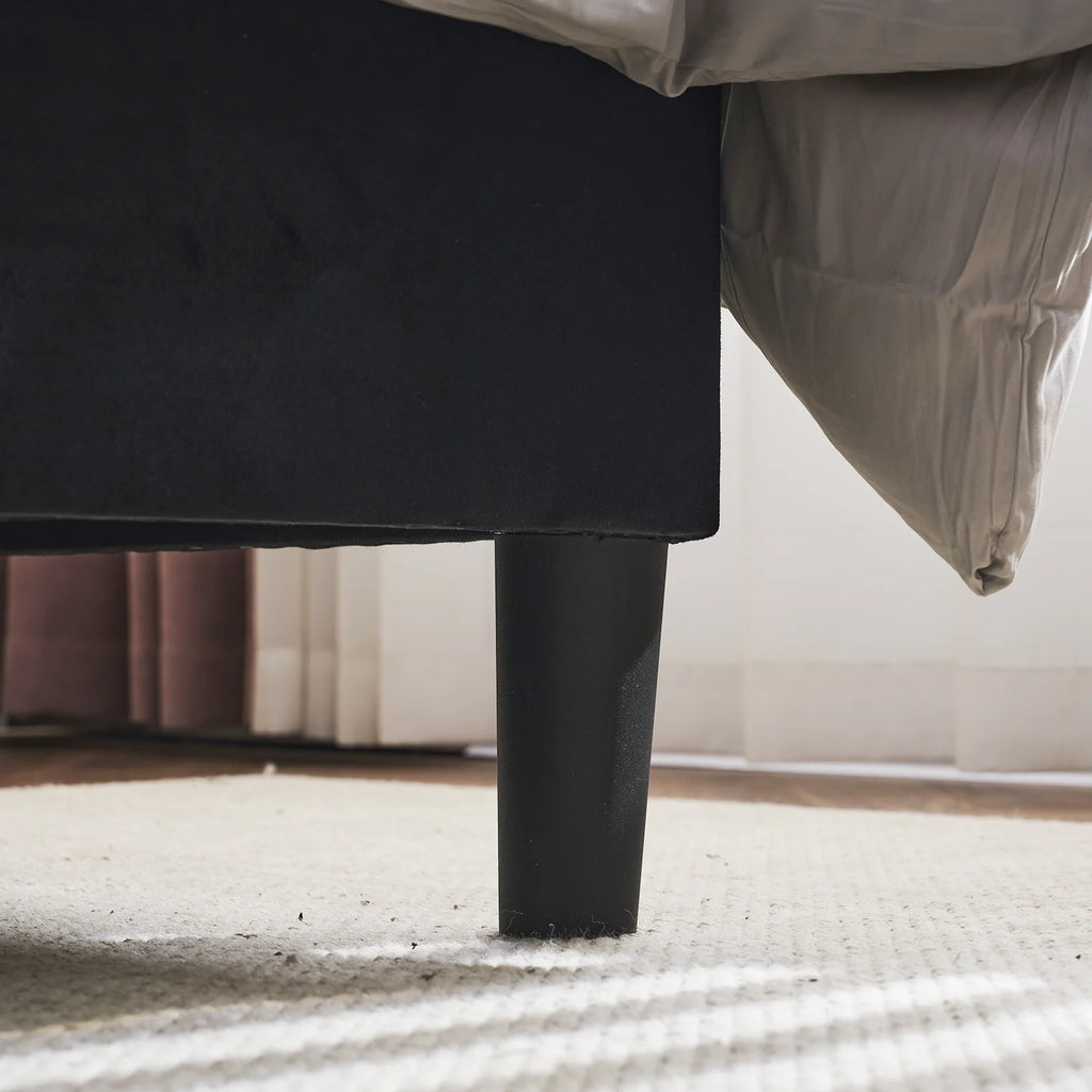 Queen Bed Frame with Charging Station and Upholstered Headboard B569