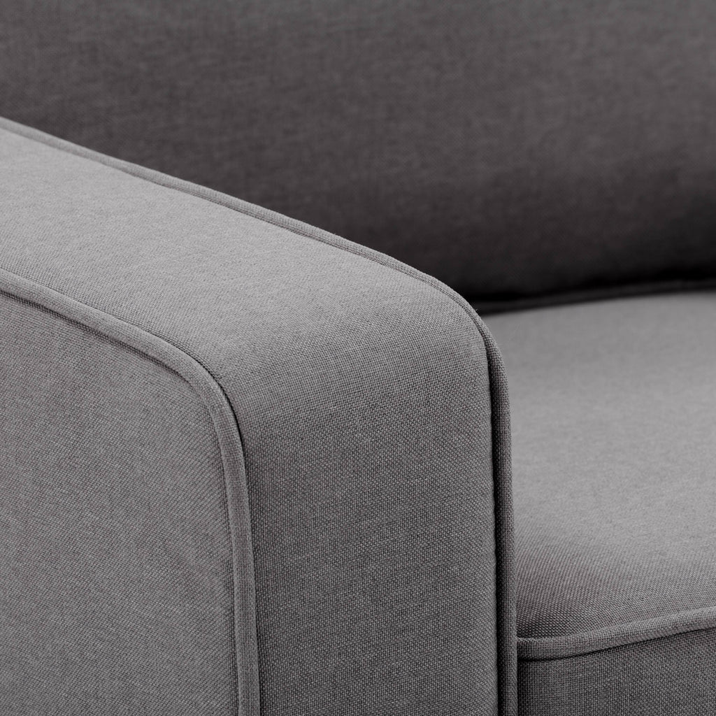 Gray Fabric Loveseat Sofa W45061