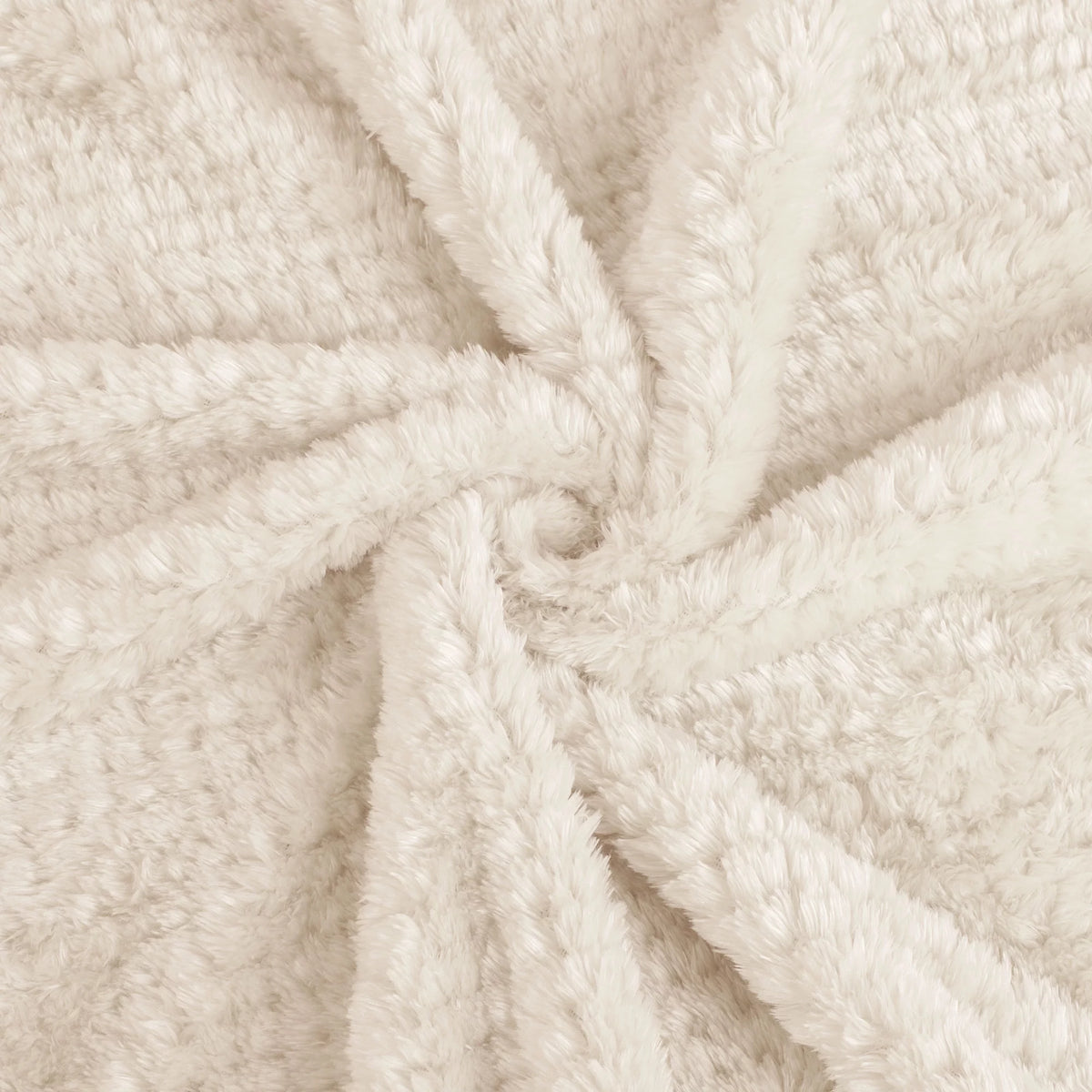 Fleece Bed Blanket Beige 78"x90" H180
