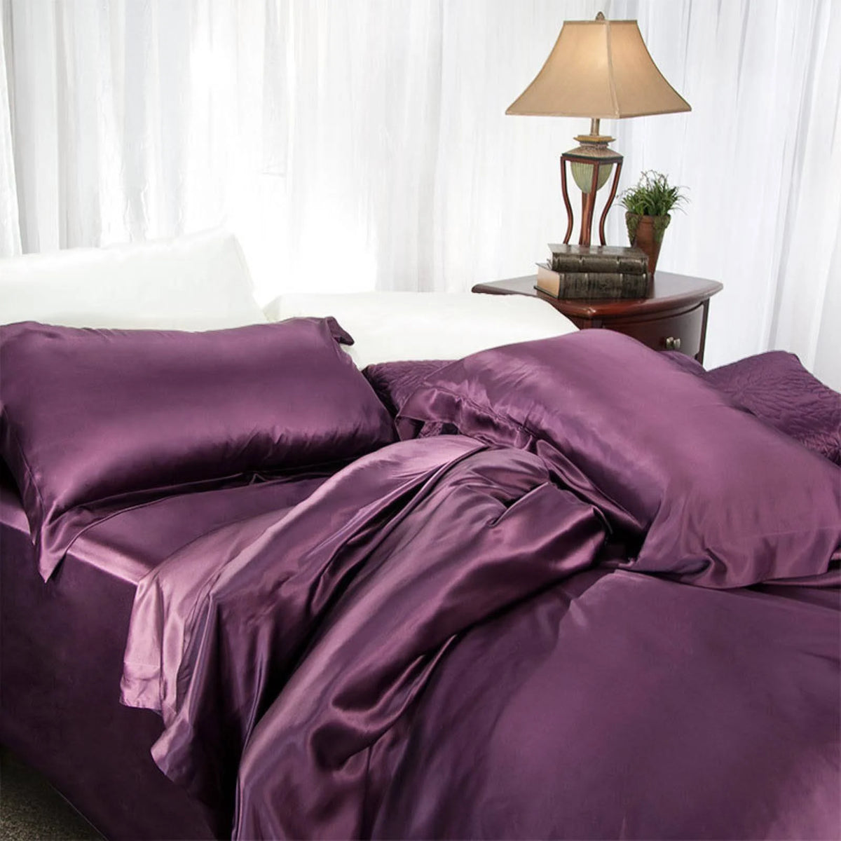 Silk Flat Sheet, Cal King, Iris E650