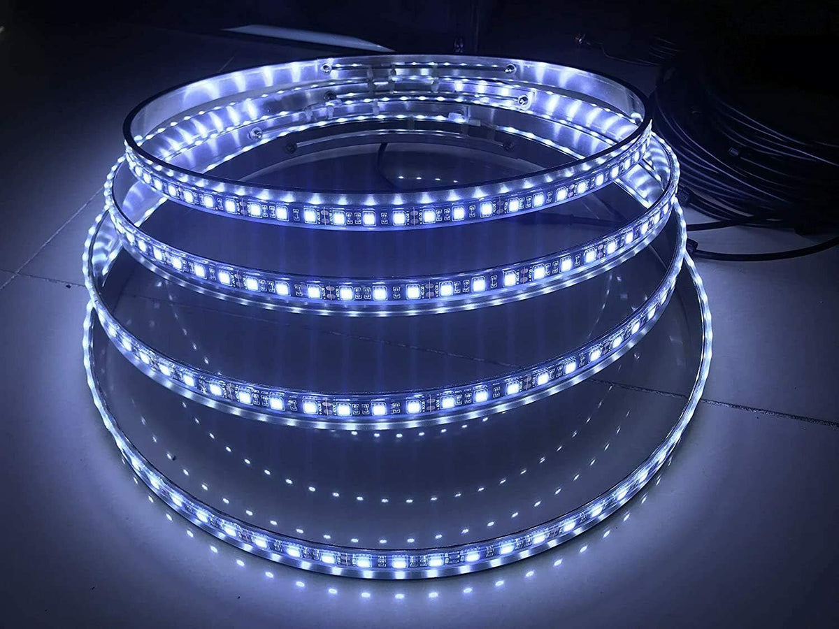 4PCS Pure White Wheel Rim Lights with Underglow Strip F120