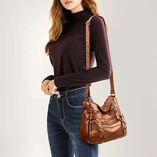 Soft PU Leather Crossbody Bag with Adjustable Strap V2916