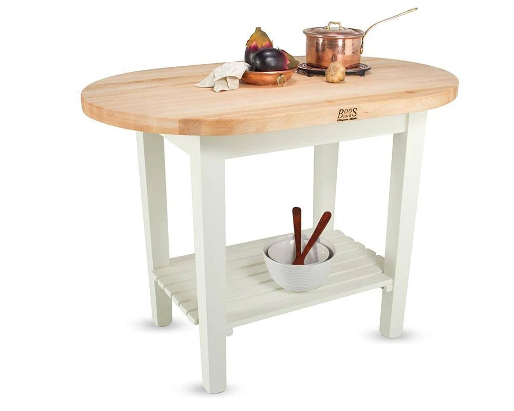48 in Barn Red Eliptical Table T503