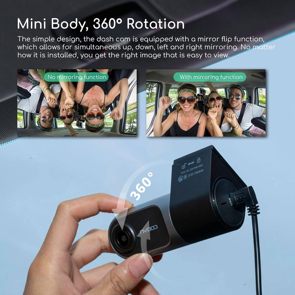1080P FHD Mini Dash Cam with Infrared Night Vision, Pack of 2 L199942