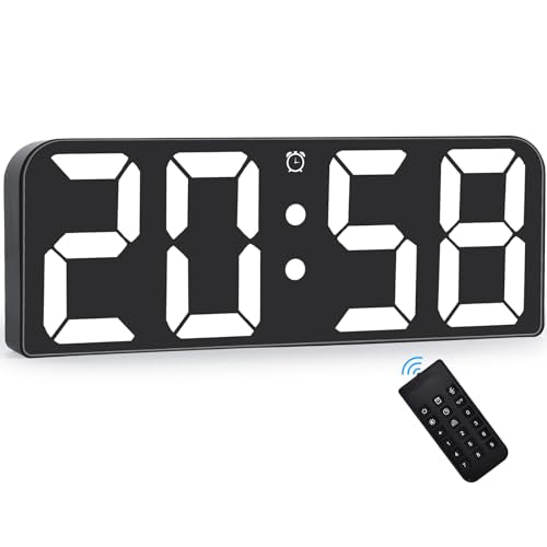 9.6" LED Digital Wall Clock with Remote Control - Red T7596