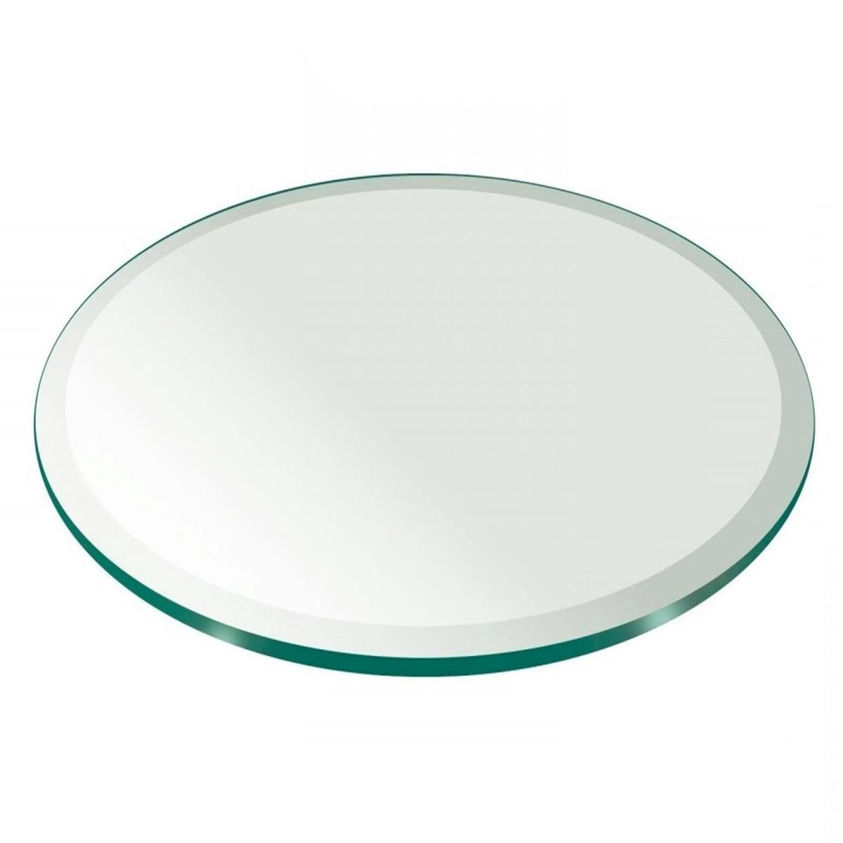 Clear 24x22 Round Tempered Glass Table Top Y520022