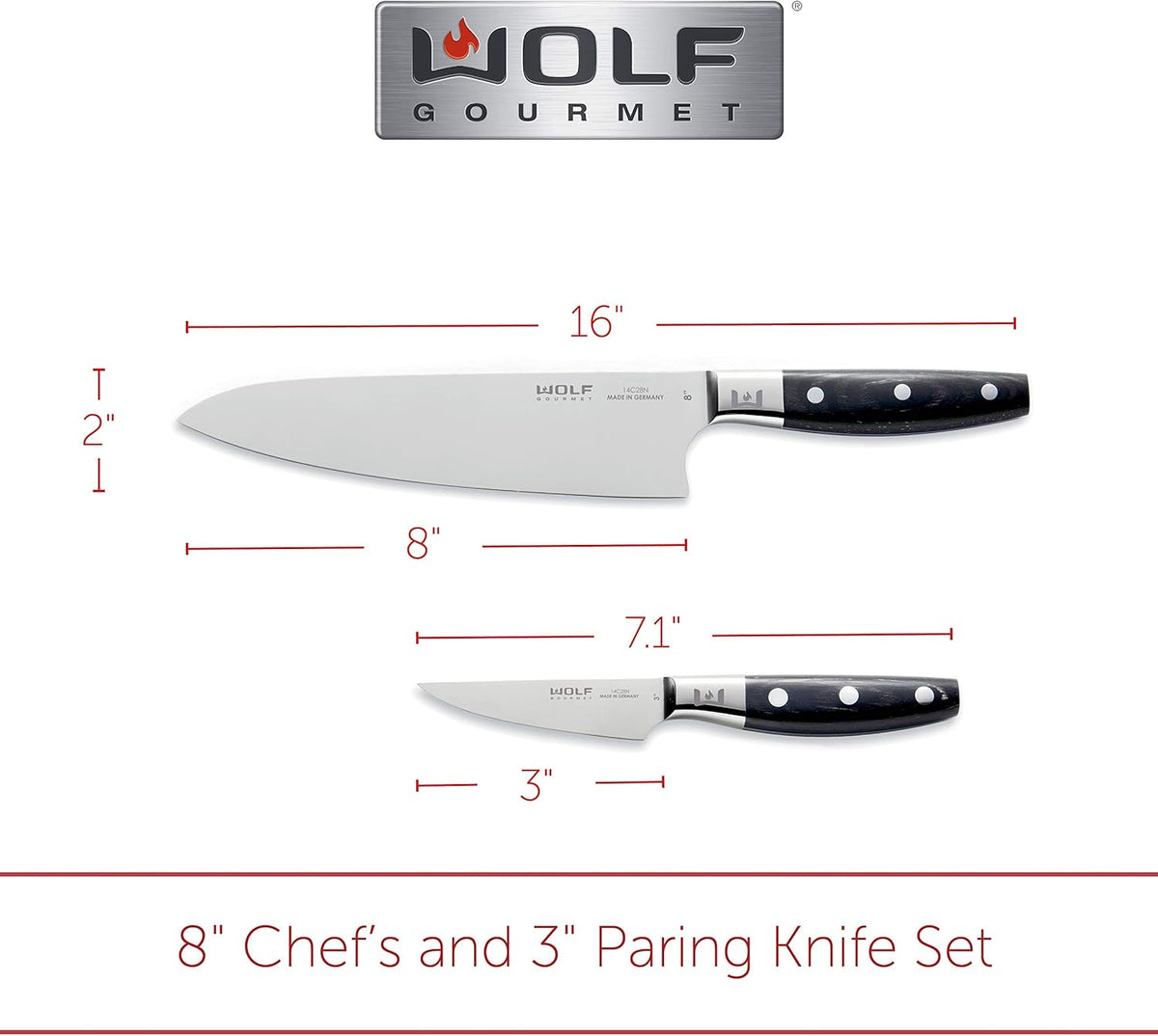 Forged High-Carbon Stainless Steel Knife Set D818