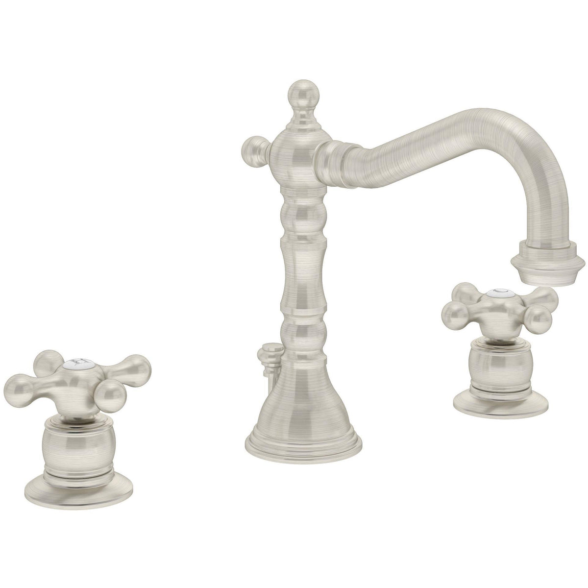 Satin Nickel 1.5 GPM Widespread Bathroom Faucet with Pop-Up Drain Assembly T4387