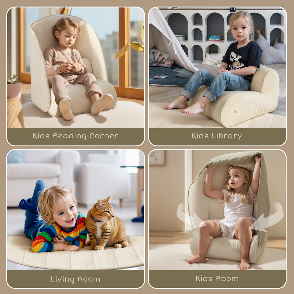Creative Kids Floor Cushion Sofa Chair with Removable Blanket G15793