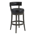 26" Wood Leather Swivel Counter Stool N36180