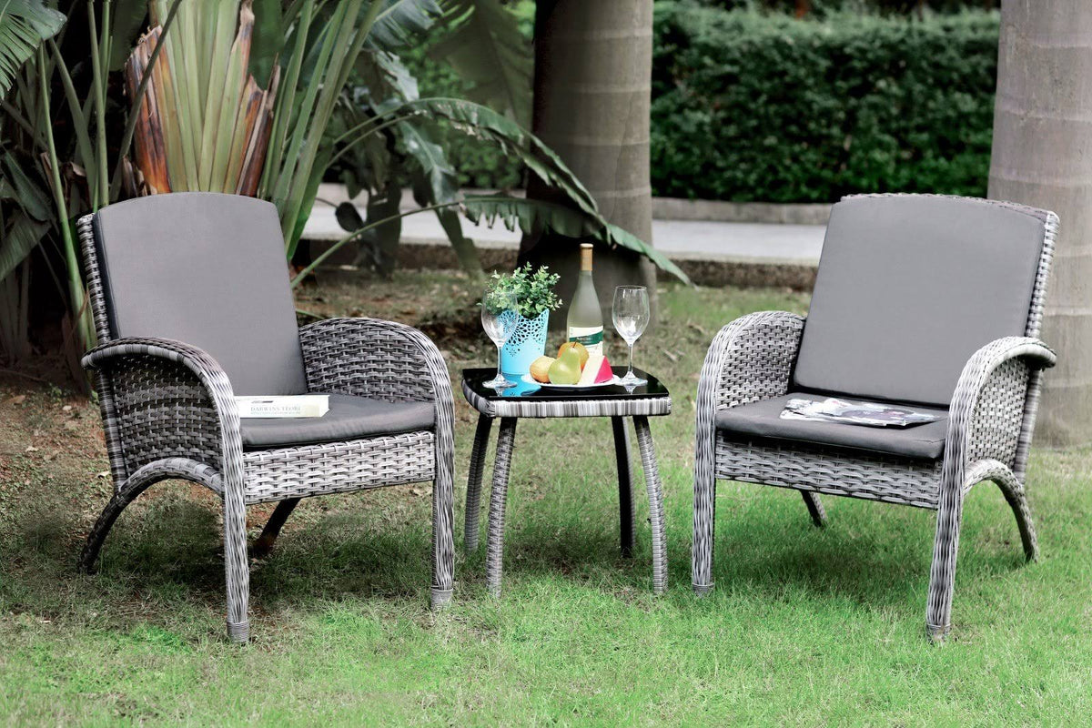 3 Piece Patio Seating Set, Gray K639