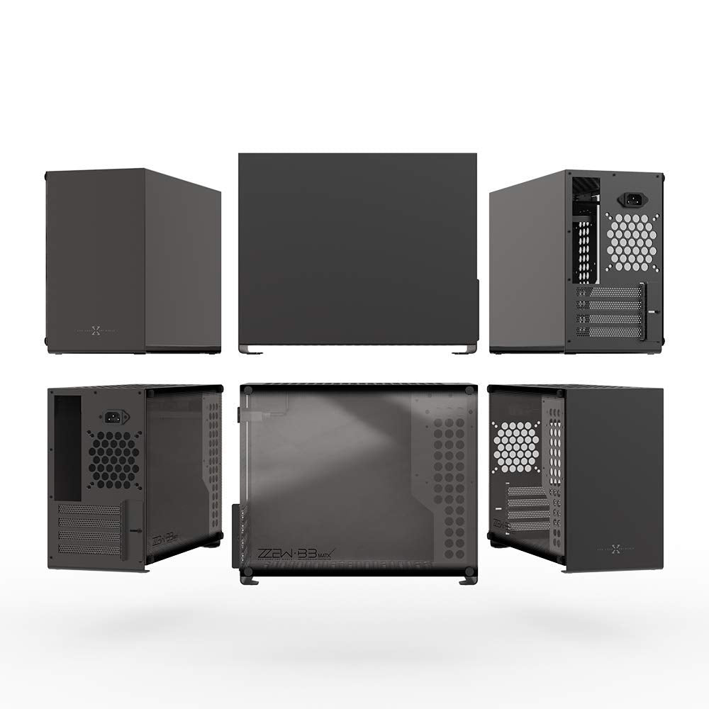 Dark Gray Aluminum Tempered Glass PC Case Y61741