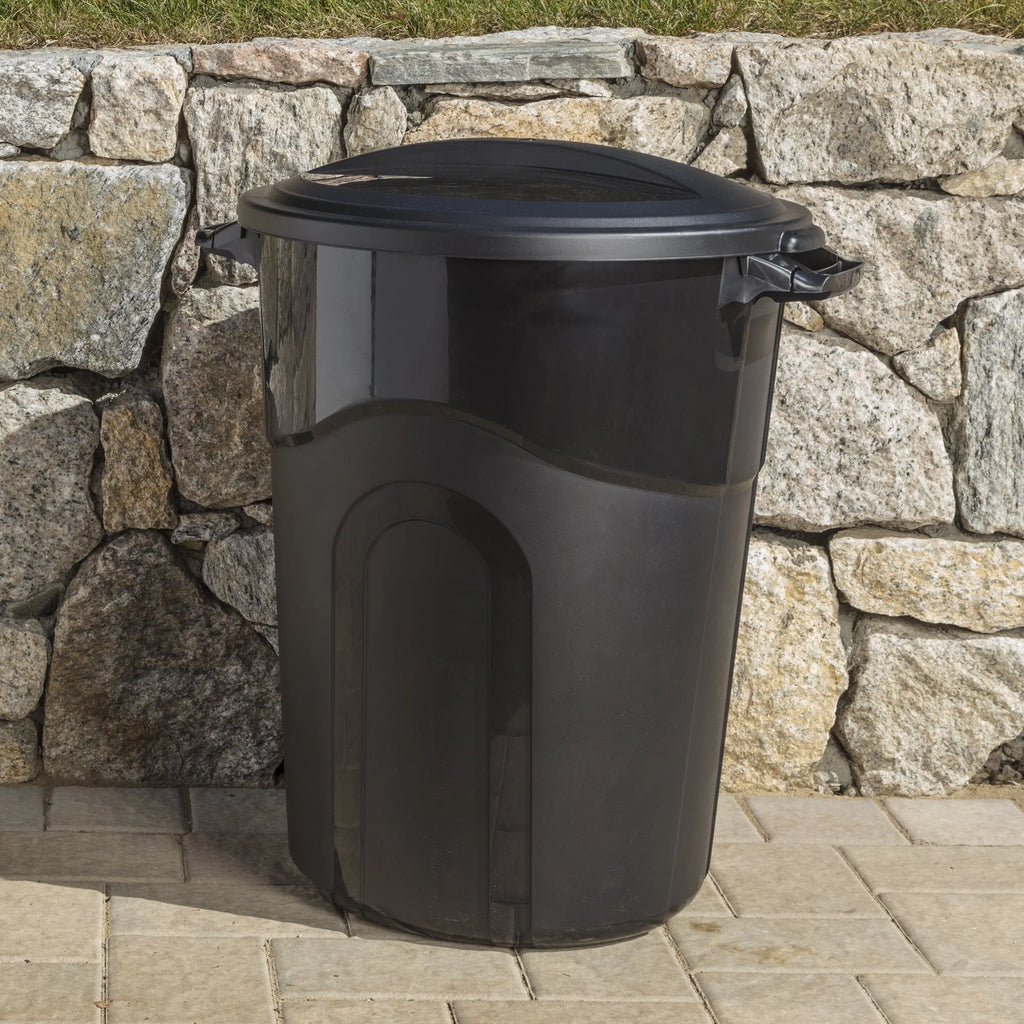 32 Gallon Heavy Duty Plastic Garbage Can with Lid I324