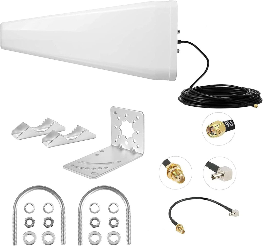 11dBi Dual MIMO Wideband Directional Yagi Panel 3G 4G Long Range Cellular SMA/TS9 Connector Antenna with 10 Meter Cable N410