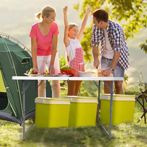 4ft Heavy Duty Portable Folding Plastic Table Z53401