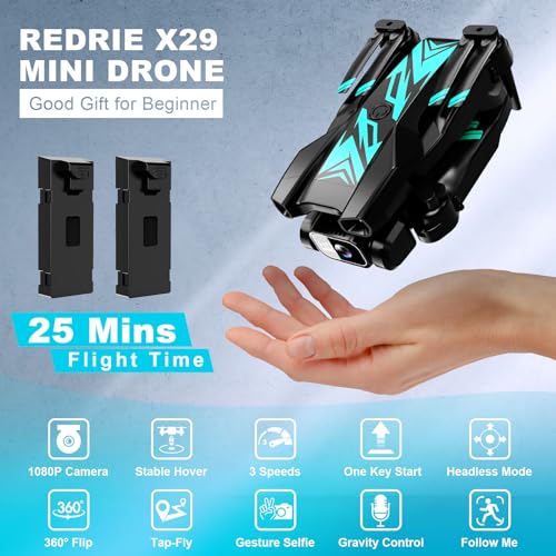 Mini Drone with Camera Foldable 1080P FPV Camera T557