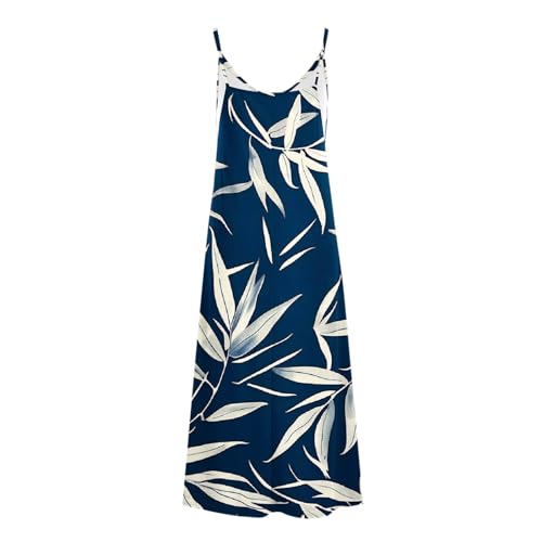 Womens V Neck Spaghetti Straps Maxi Dress A5782