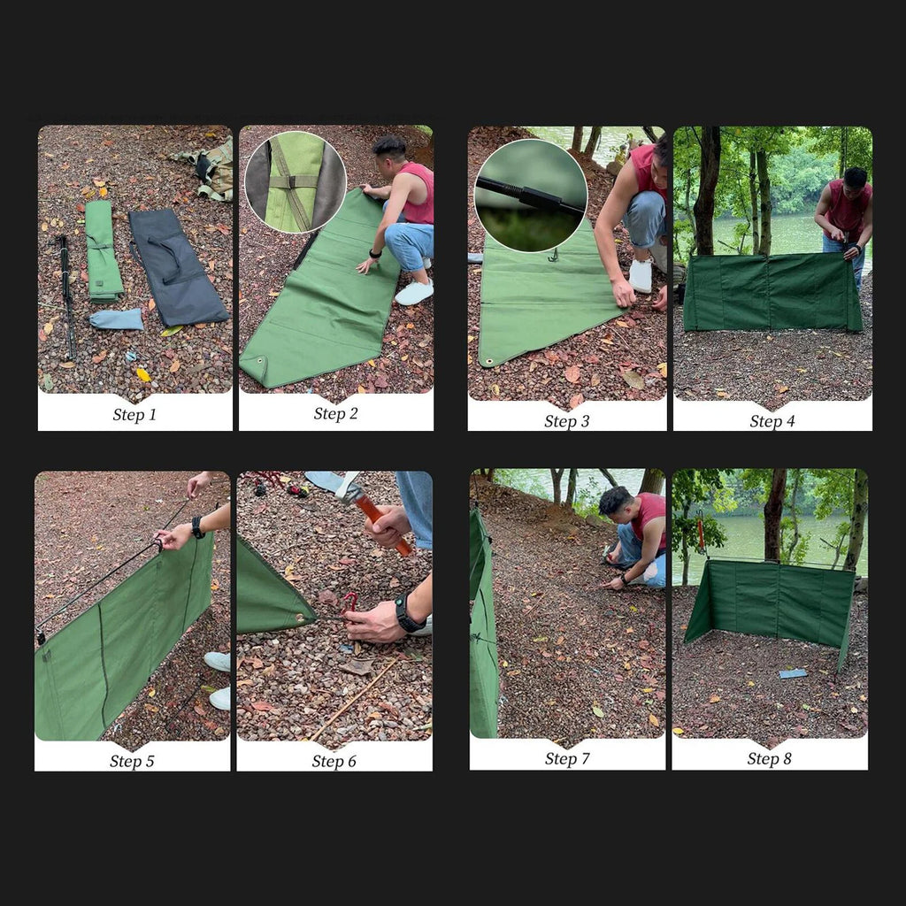 Folding Green Windproof Windscreen Z852