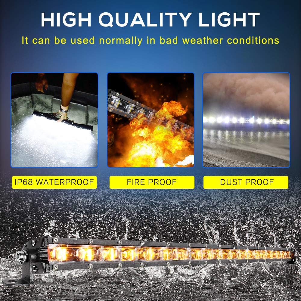 26 inch Slim Combo Beam LED Light Bar with Mounting Brackets, Pack of 2 H895350