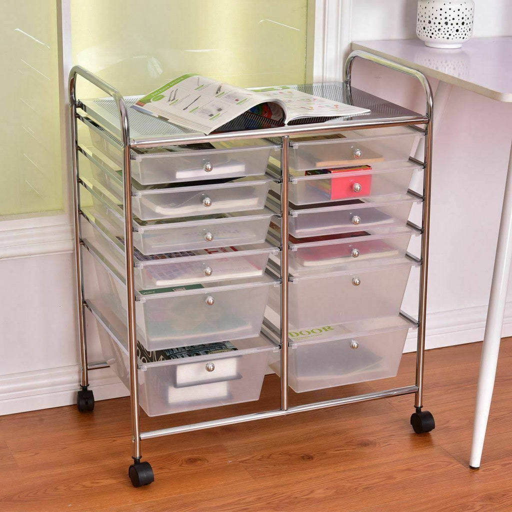 12 Storage Drawer Rolling Cart E780