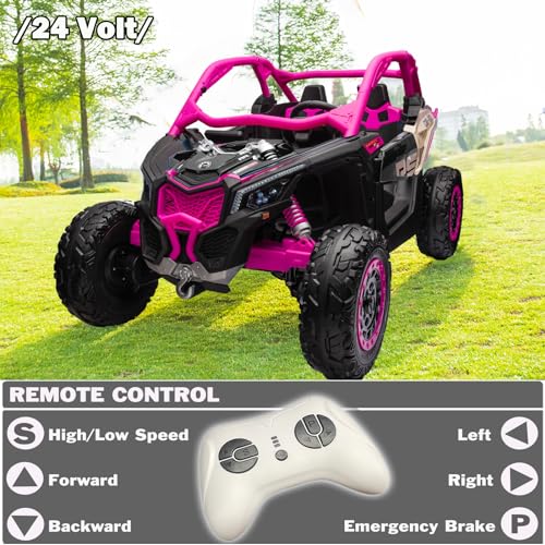 Blue 2 Seater 24V 4WD Electric Ride On Car with Remote Control Y41864