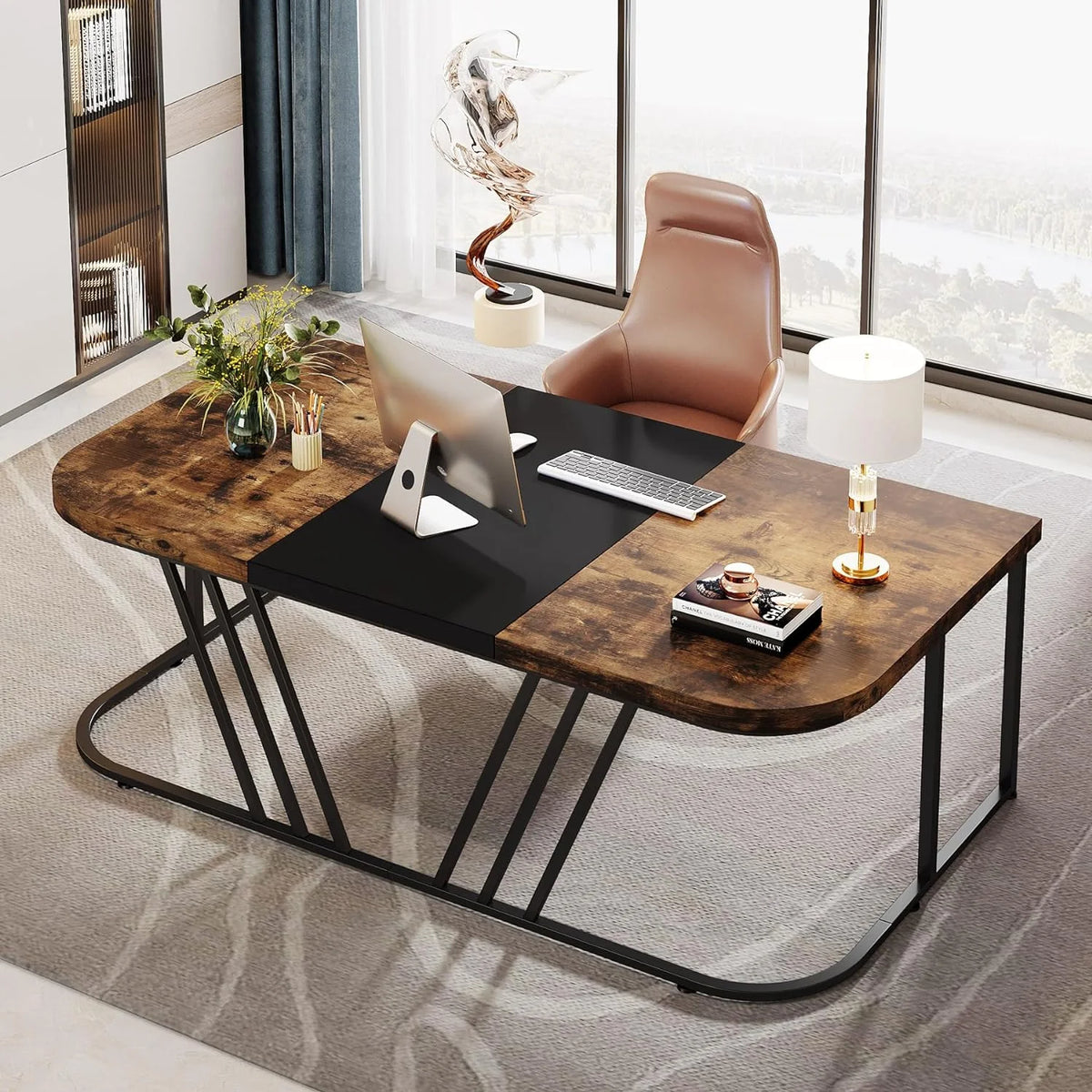 63" Industrial Executive Desk A22635