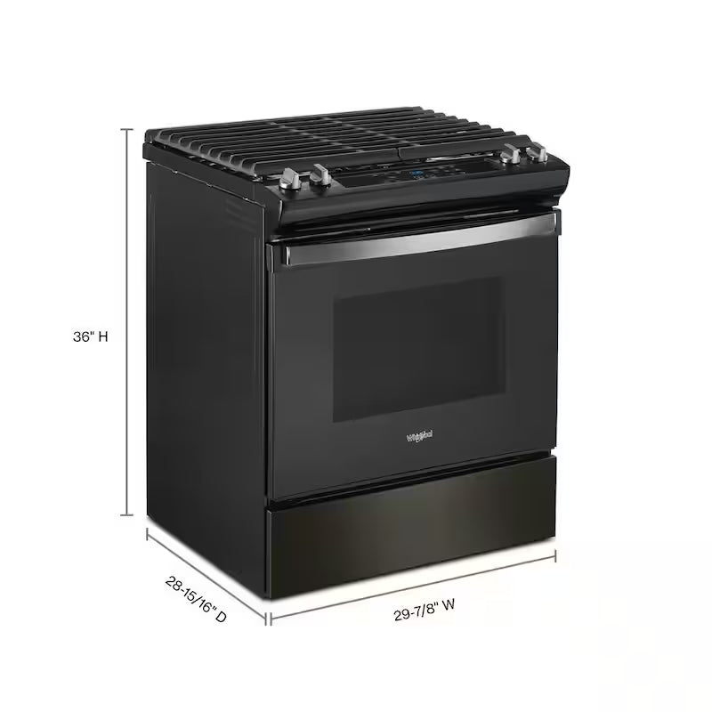 Black Stainless Gas Range F822