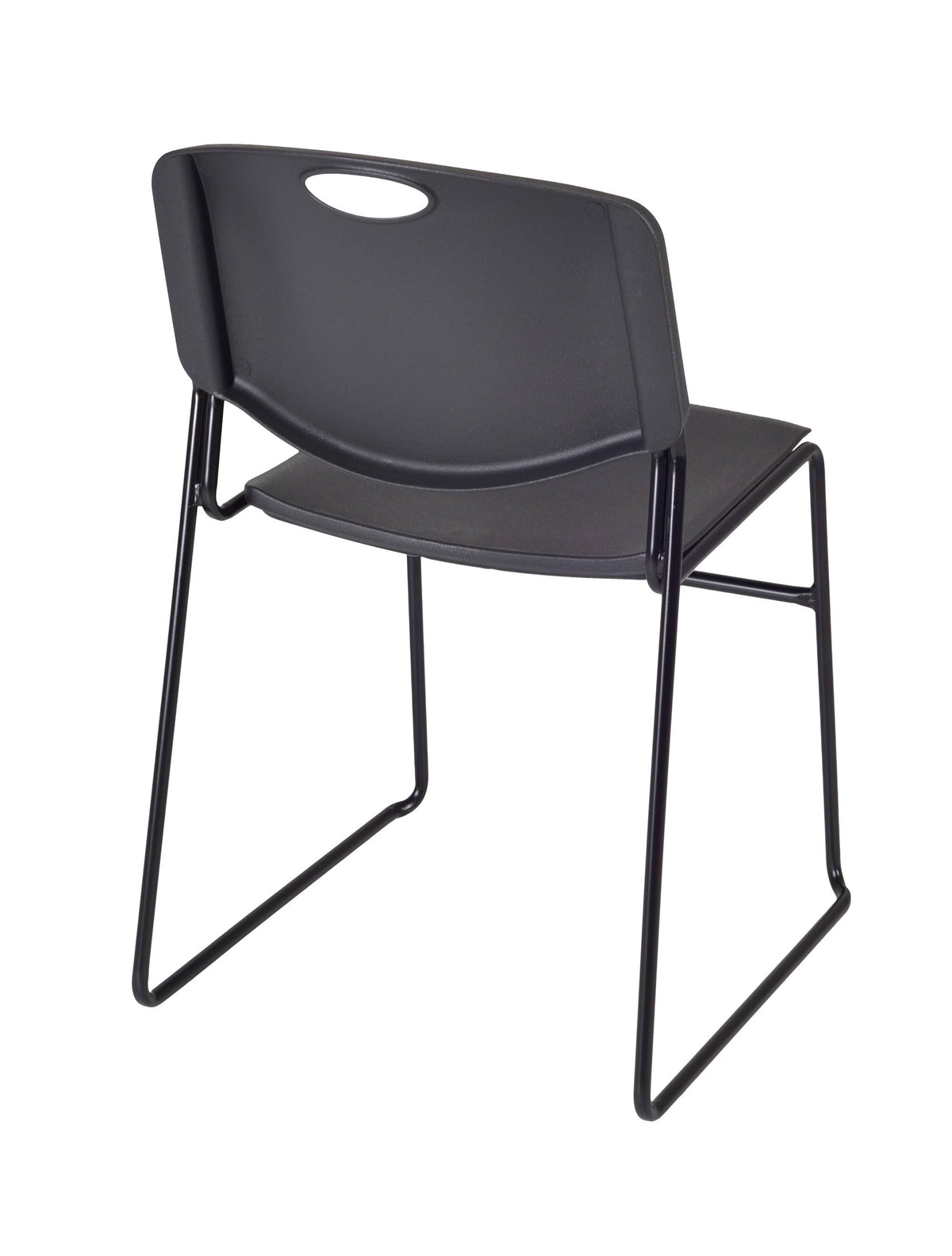48x22 Round Breakroom Table with 4 Stack Chairs E244