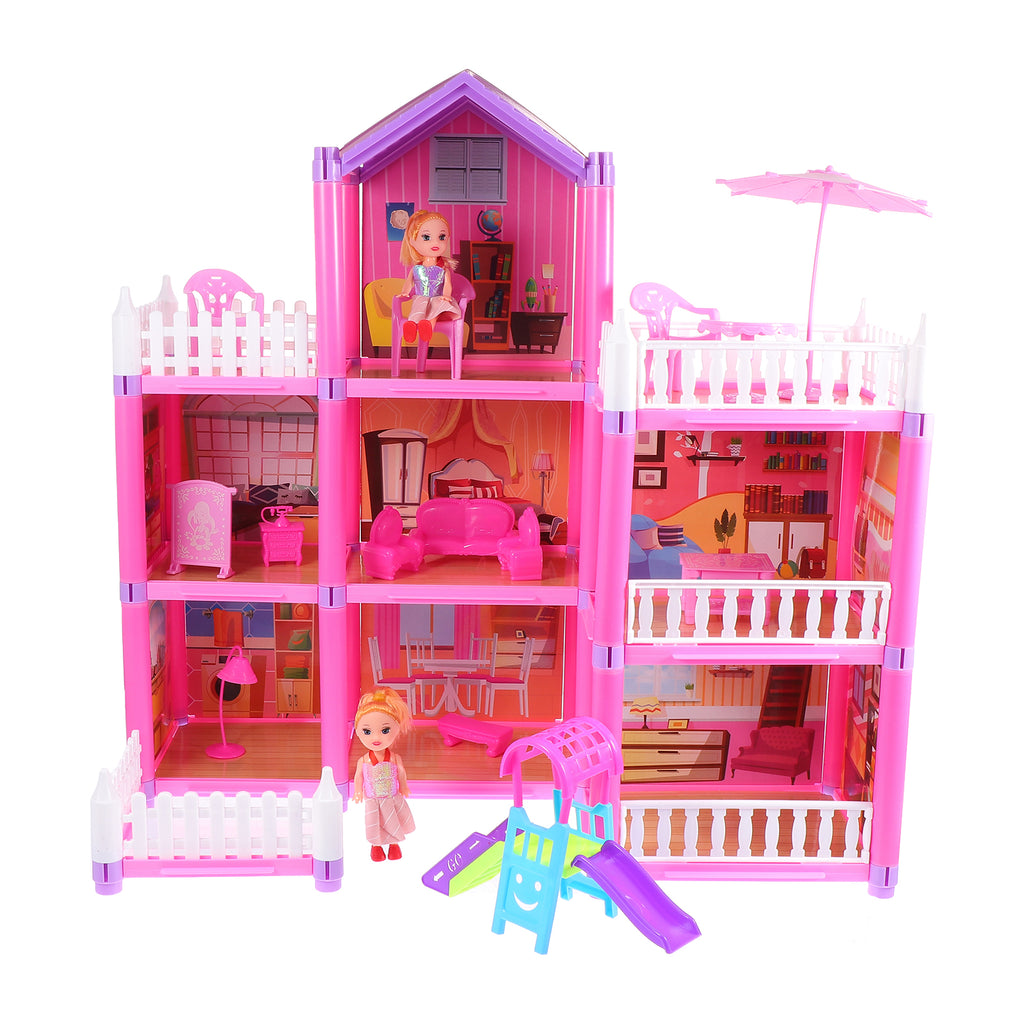 Pink Plastic Dollhouse Kit M4725