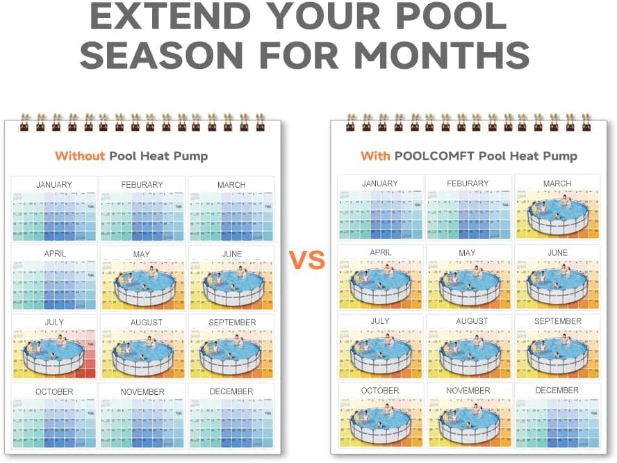 Swimming Pool Heat Pump, 37960BTU, 208~230V/60Hz G59785