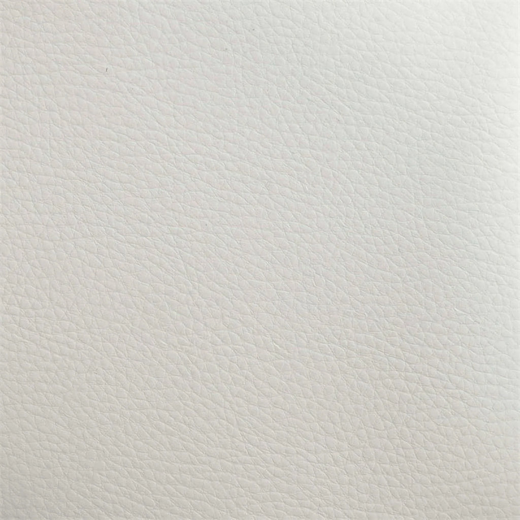 White Faux Leather Round Swivel Ottoman O459