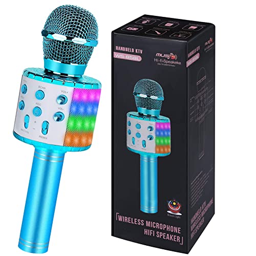 Bluetooth Karaoke Microphone with Led Lights N605926