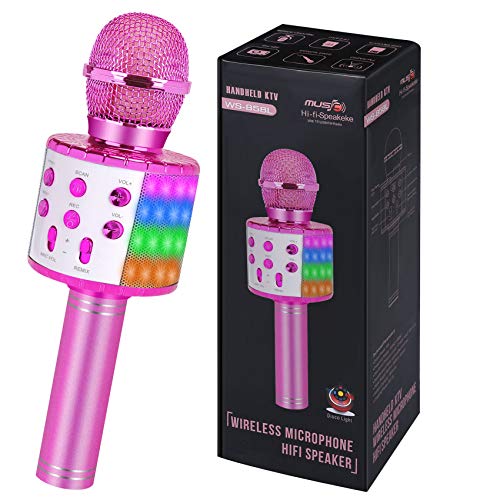 Bluetooth Karaoke Microphone with Led Lights N605926