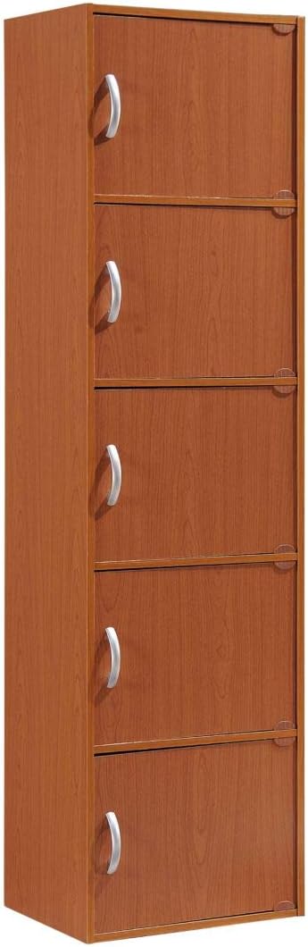 Black 5-Shelf Bookcase Cabinet S663