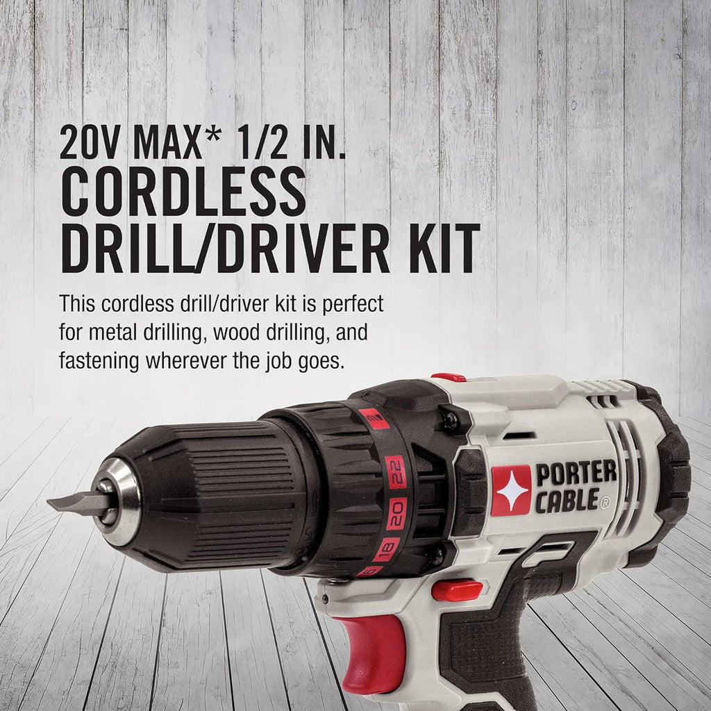 20V MAX Cordless Drill/Driver Kit, 1/2-Inch V546
