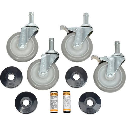 Stem Casters Set of 4 Polyurethane Wheel 2 with Brakes N4030