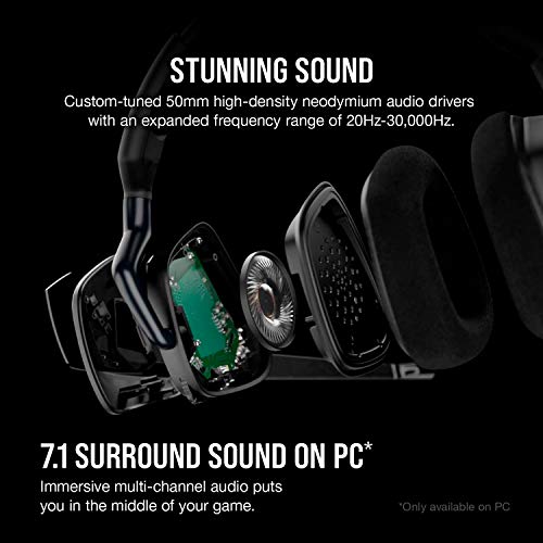 White Wireless Gaming Headset with Microfiber Mesh Earpads Q8262