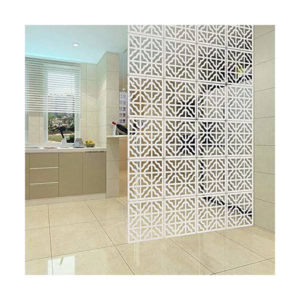 10Pieces Wood-Plastic Hanging Room Divider Q71189