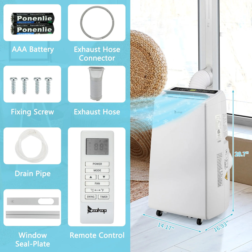 12000 BTU Portable Air Conditioner with Dehumidifier and Fan N220591