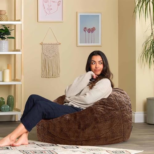 Black 6FT Embroidered Bean Bag Chair Cover I6611