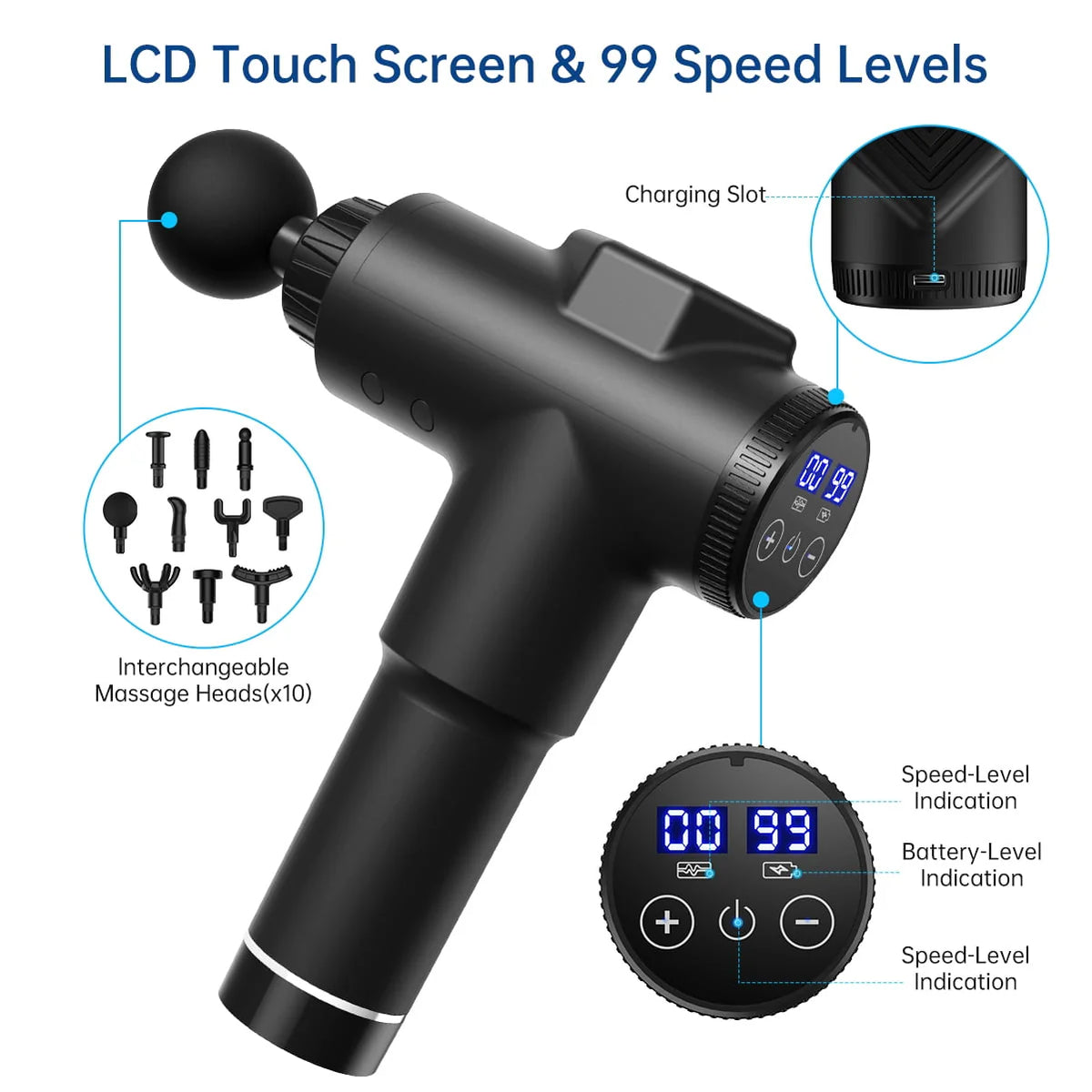 Handheld Deep Tissue Percussion Massage Gun S549