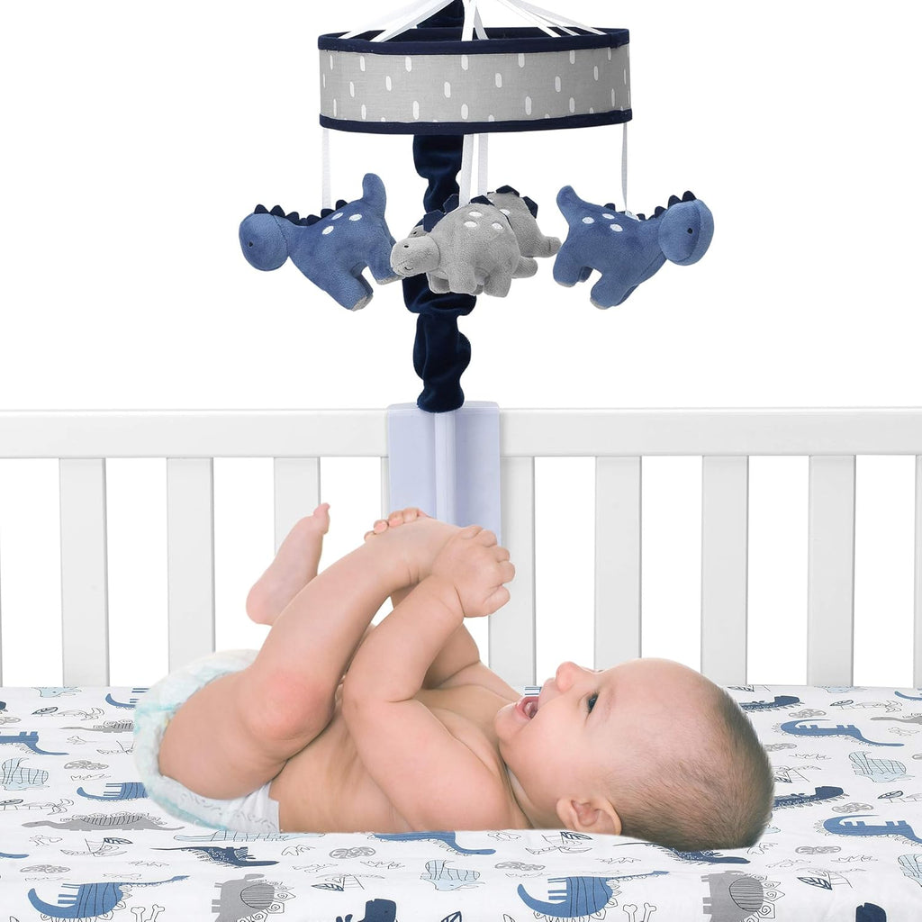 Blue/Gray Dinosaur Musical Baby Crib Mobile A73662