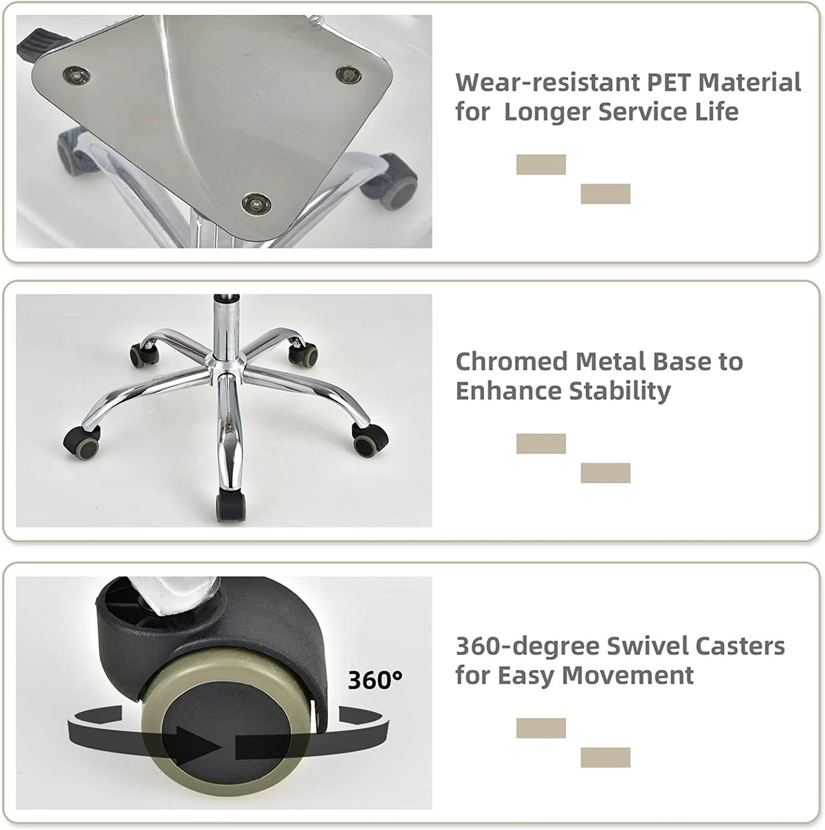 Acrylic Clear Armless Rolling Desk Chair Set of 2 F531202