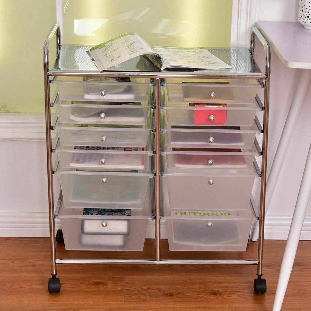 12 Storage Drawer Rolling Cart E780