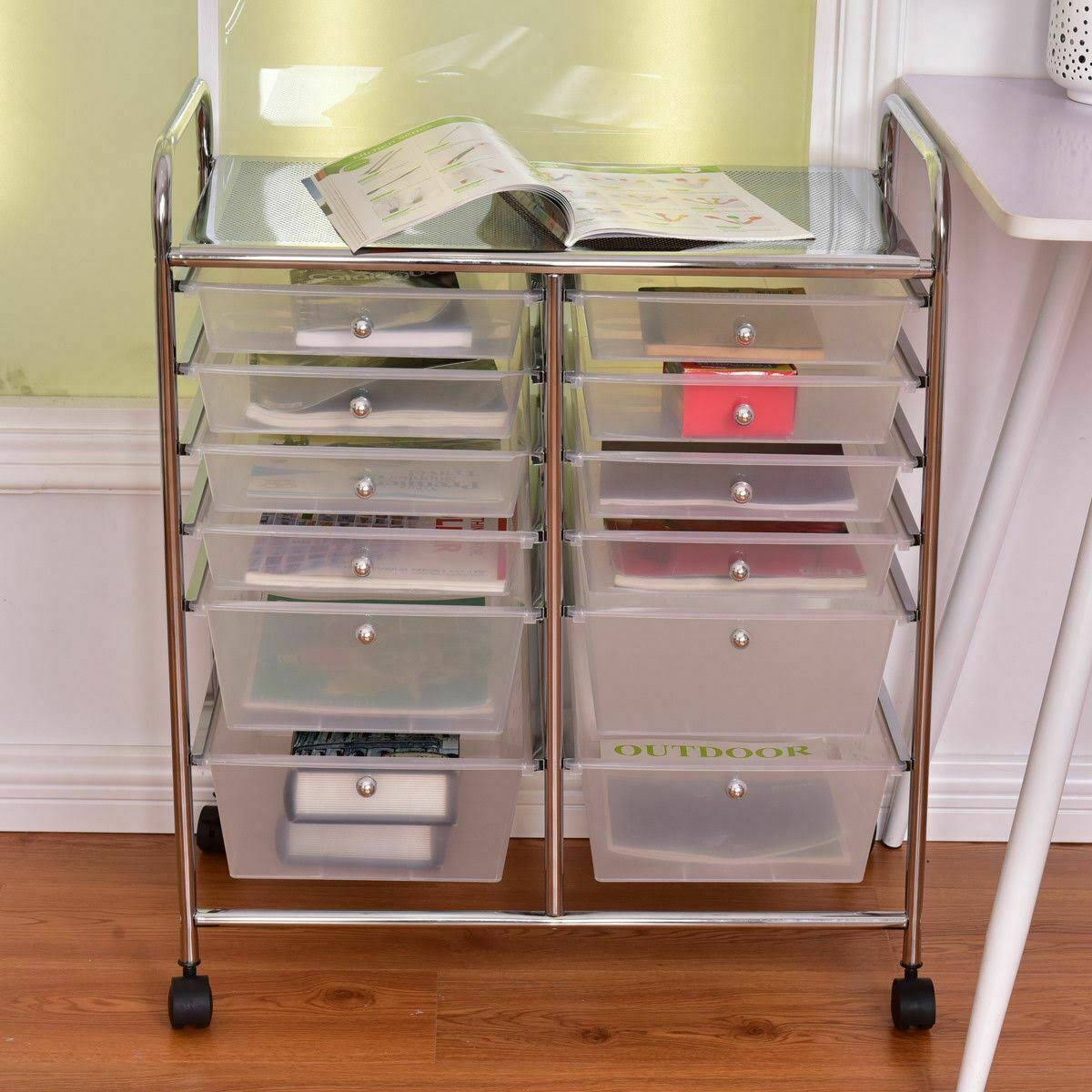 12 Storage Drawer Rolling Cart E780