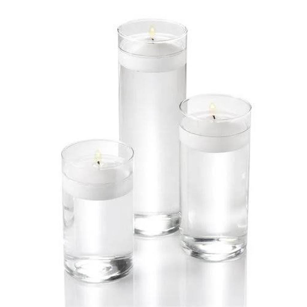 White Unscented Floating Candles Set of 72 P3568