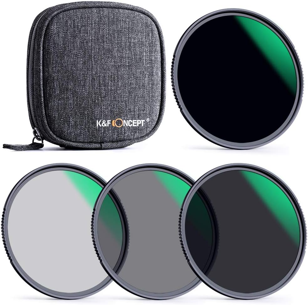58mm Neutral Density ND4 ND8 ND64 ND1000 Lens Filter Set with Pouch R49669
