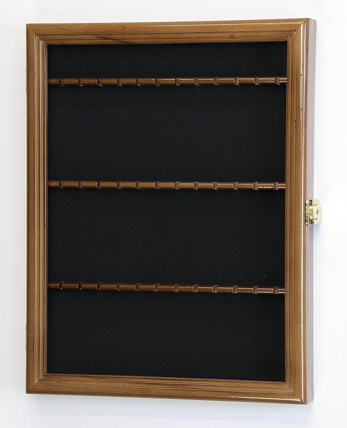 Spoon Display Case Cabinet Holder Rack Wall Mounted Walnut Finish C723706