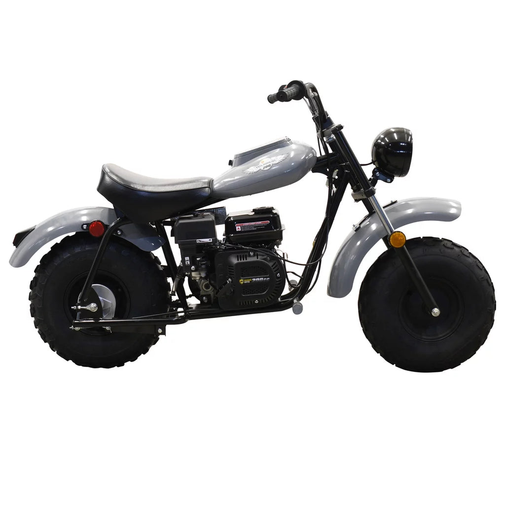 Gray 200cc Gas Powered Mini Bike L1440